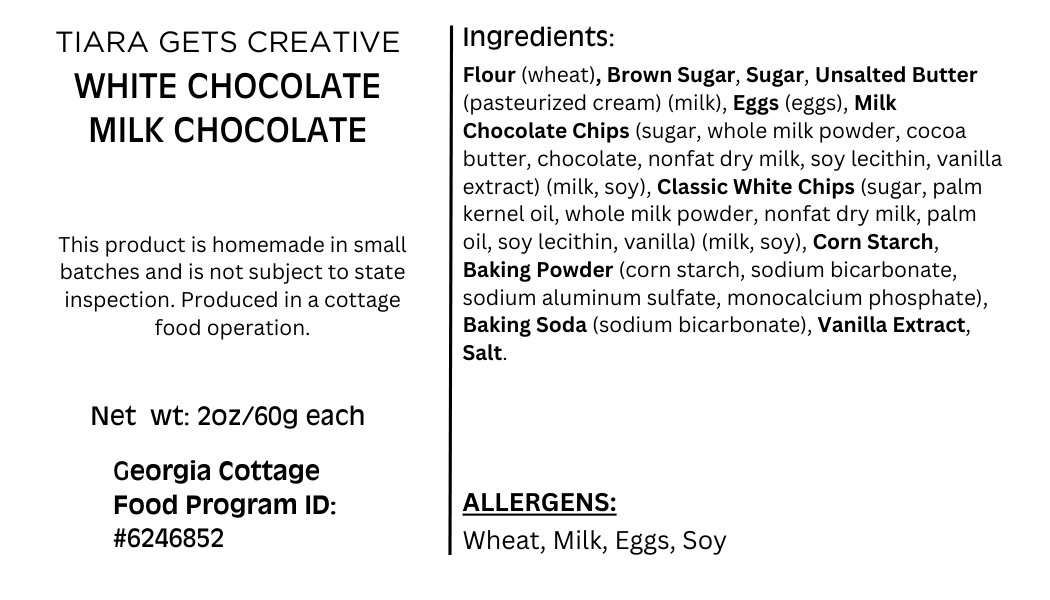 Da Cookie Plugg - White Chocolate Milk Chocolate