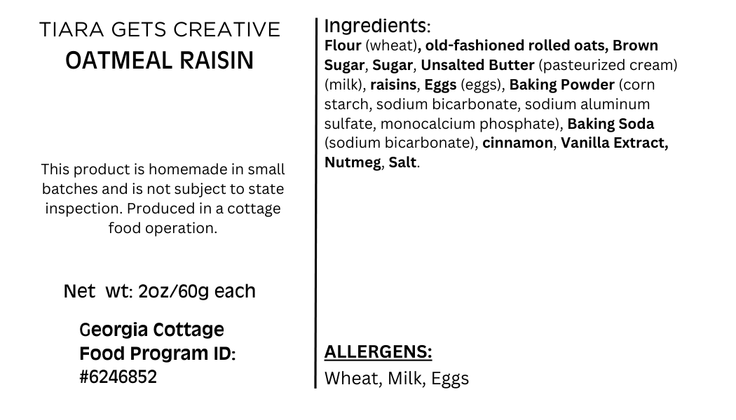 Da Cookie Plugg - Oatmeal Raisin